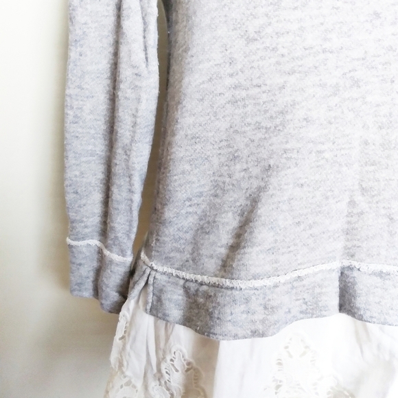 Anthro Postmark Heather Gray 3/4 Sleeve Blouse XS - Picture 6 of 10